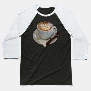 Americano Coffee with Tulip Design And Chocolate Spoon Baseball T-Shirt